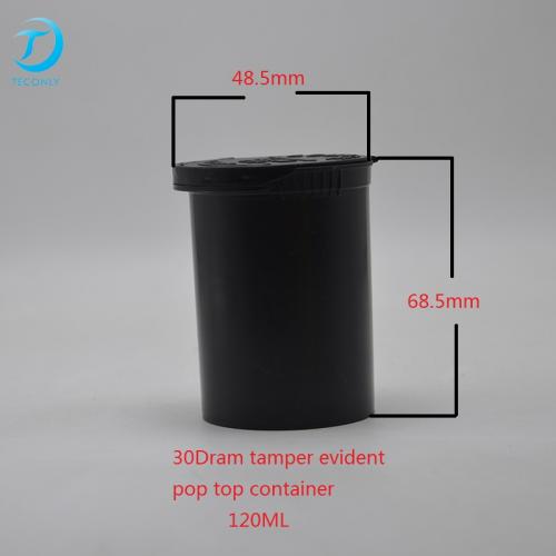 30Dram pop top container 29*71mm any color be customed